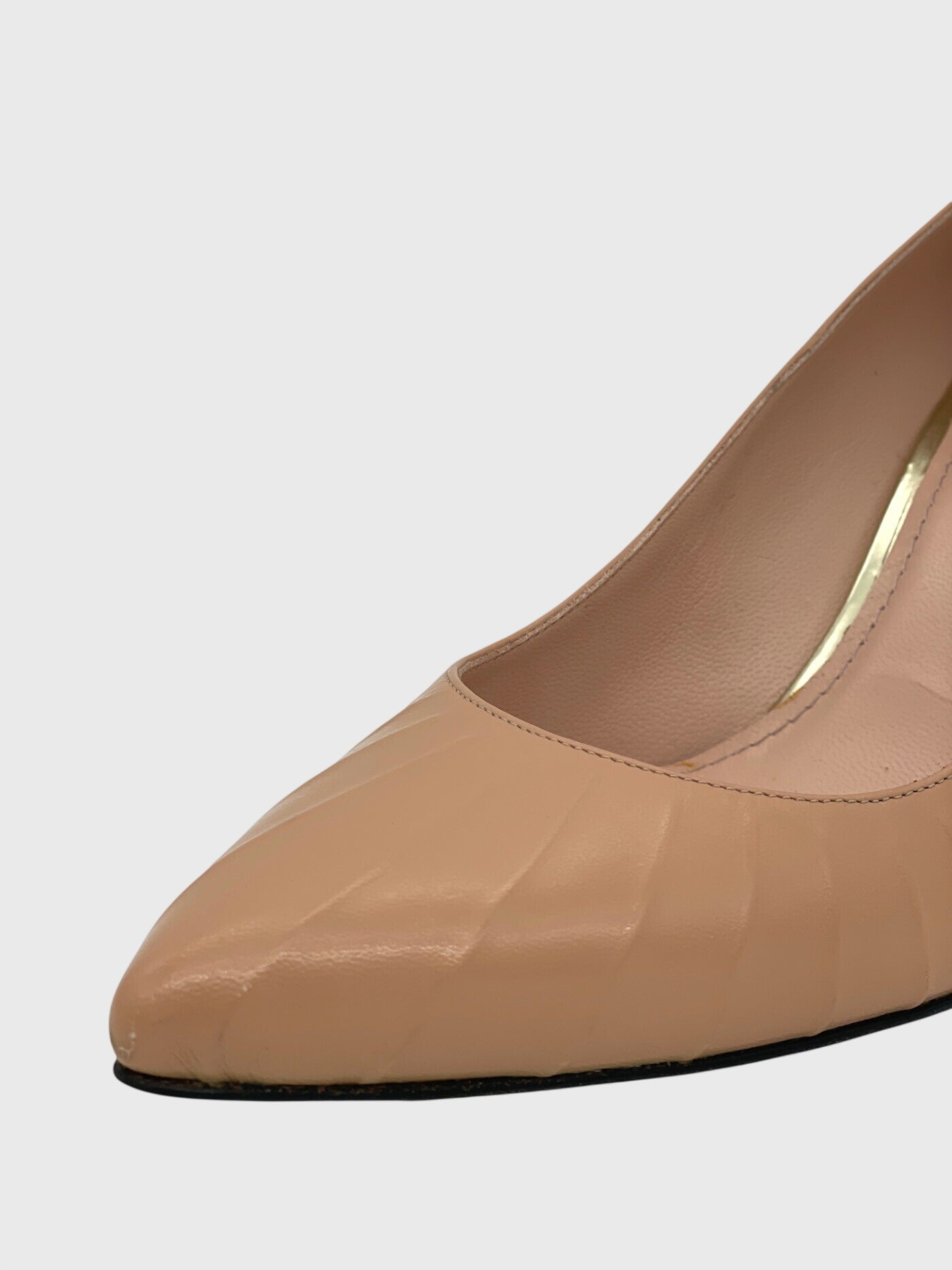 Stuart Weitzman Leather Z1248 Pump EU 38.5 Beige - Image 6