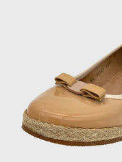 Salvatore Ferragamo Patent Leather Ballerina EU 38.5 Beige - Image 6