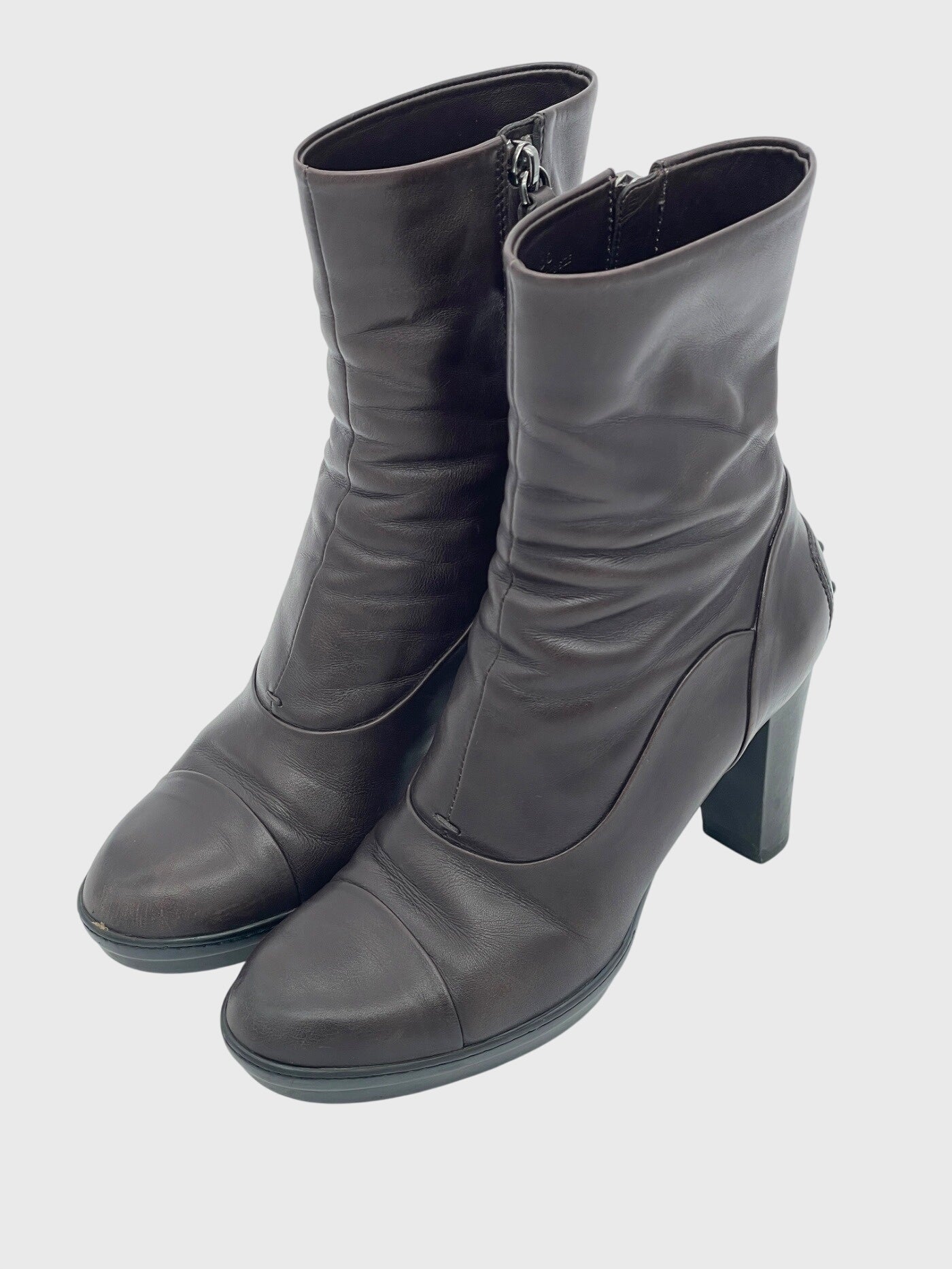 Tod's Gommini Heel Ankle Boot EU 36 Braun