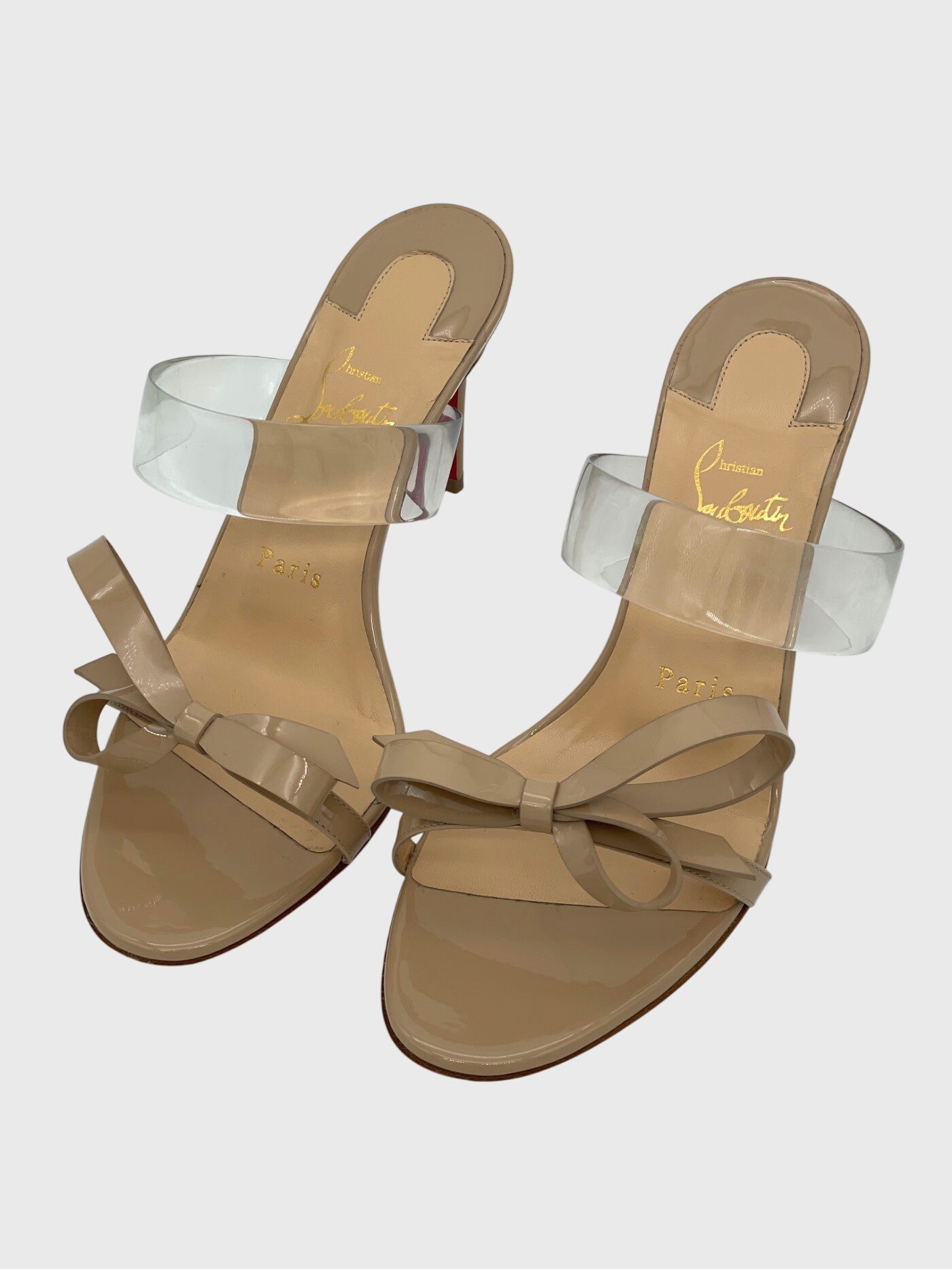 Christian Louboutin Just Nothing Mule Pump EU 37.5 Beige