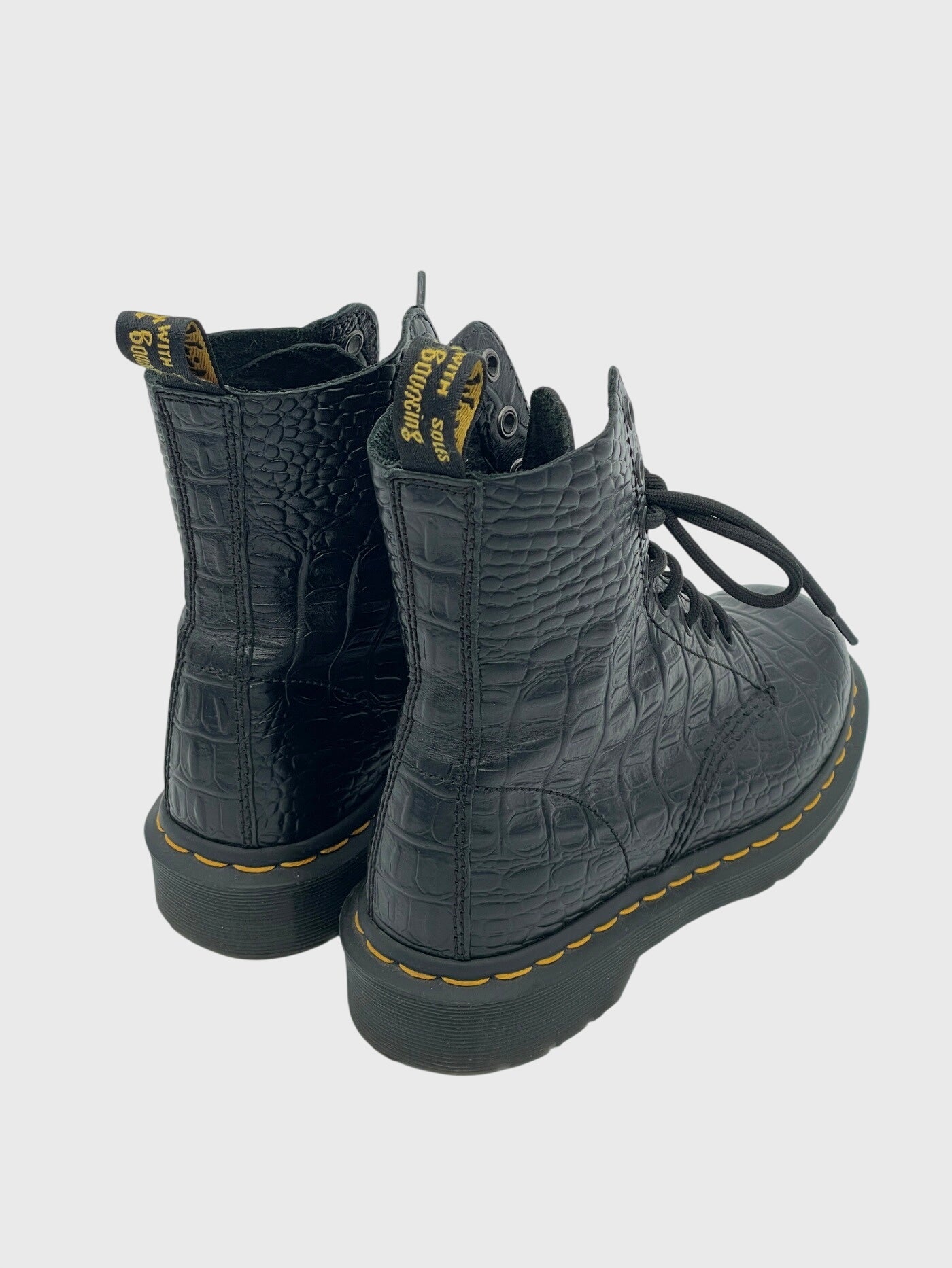 Dr. Martens 1460 8-Loch Croc Emboss Combat Stiefel EU 36 Schwarz
