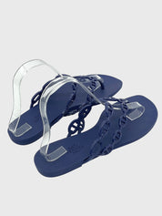Hermès Island Zehensteg Sandale EU 38 Lila