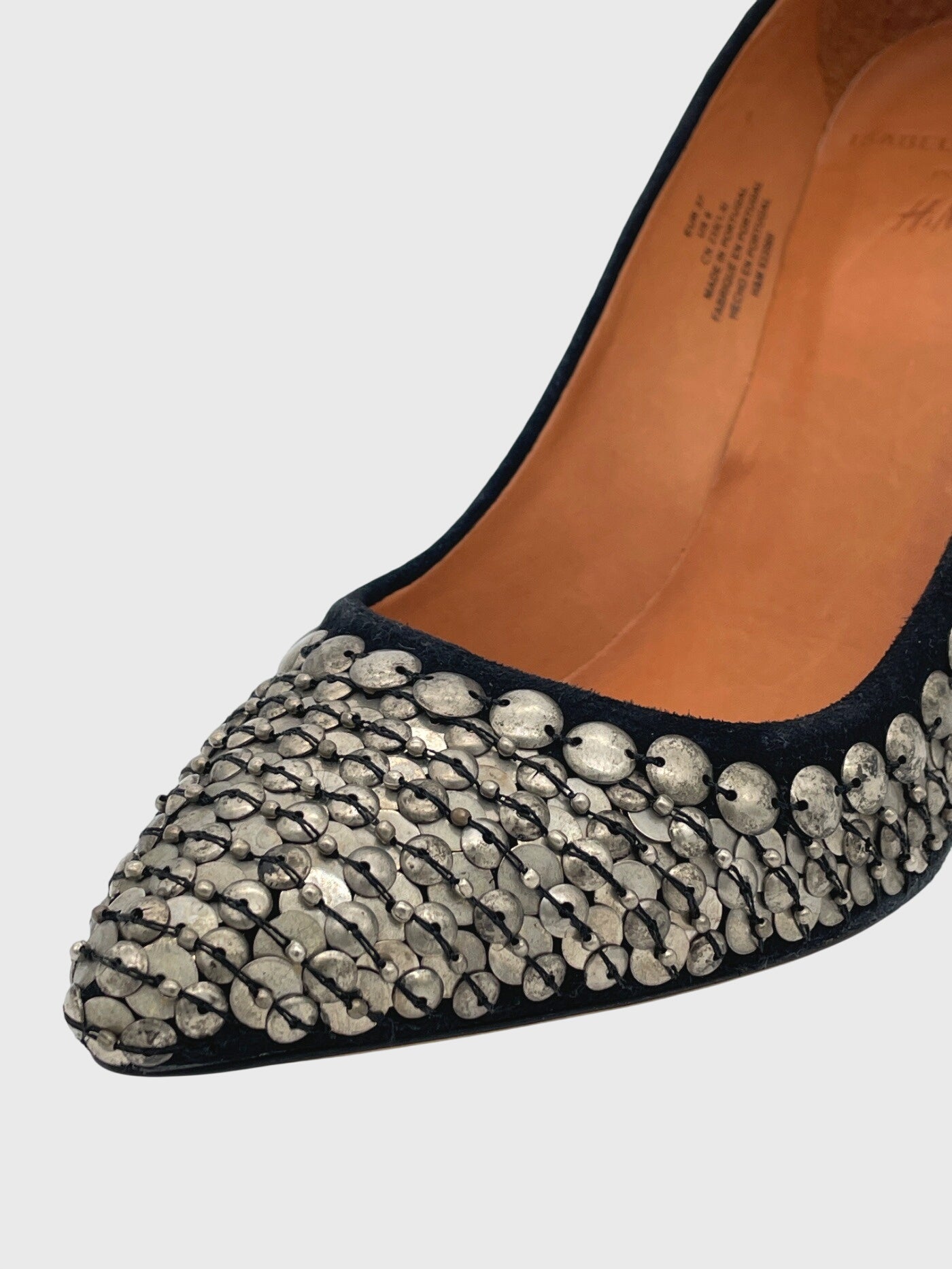 Isabel Marant pour H&M Embellished Suede Pump EU 37 Schwarz - Image 6