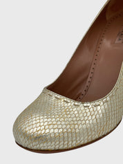 Alaïa Snakeskin Pump EU 40 Metallic - Image 6
