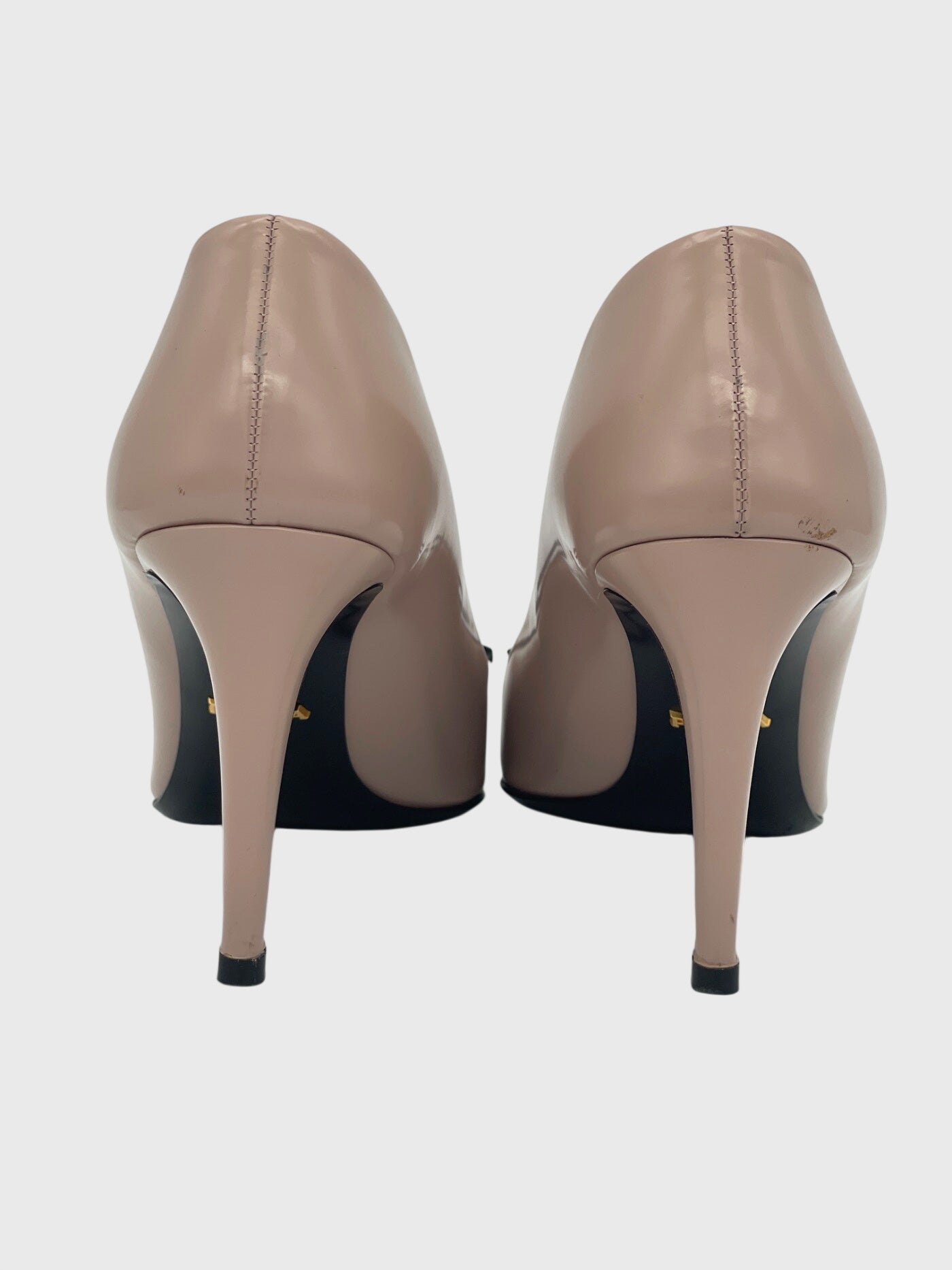 Prada Flower Bow Pointed-Toe Pump EU 40 Beige - Image 5