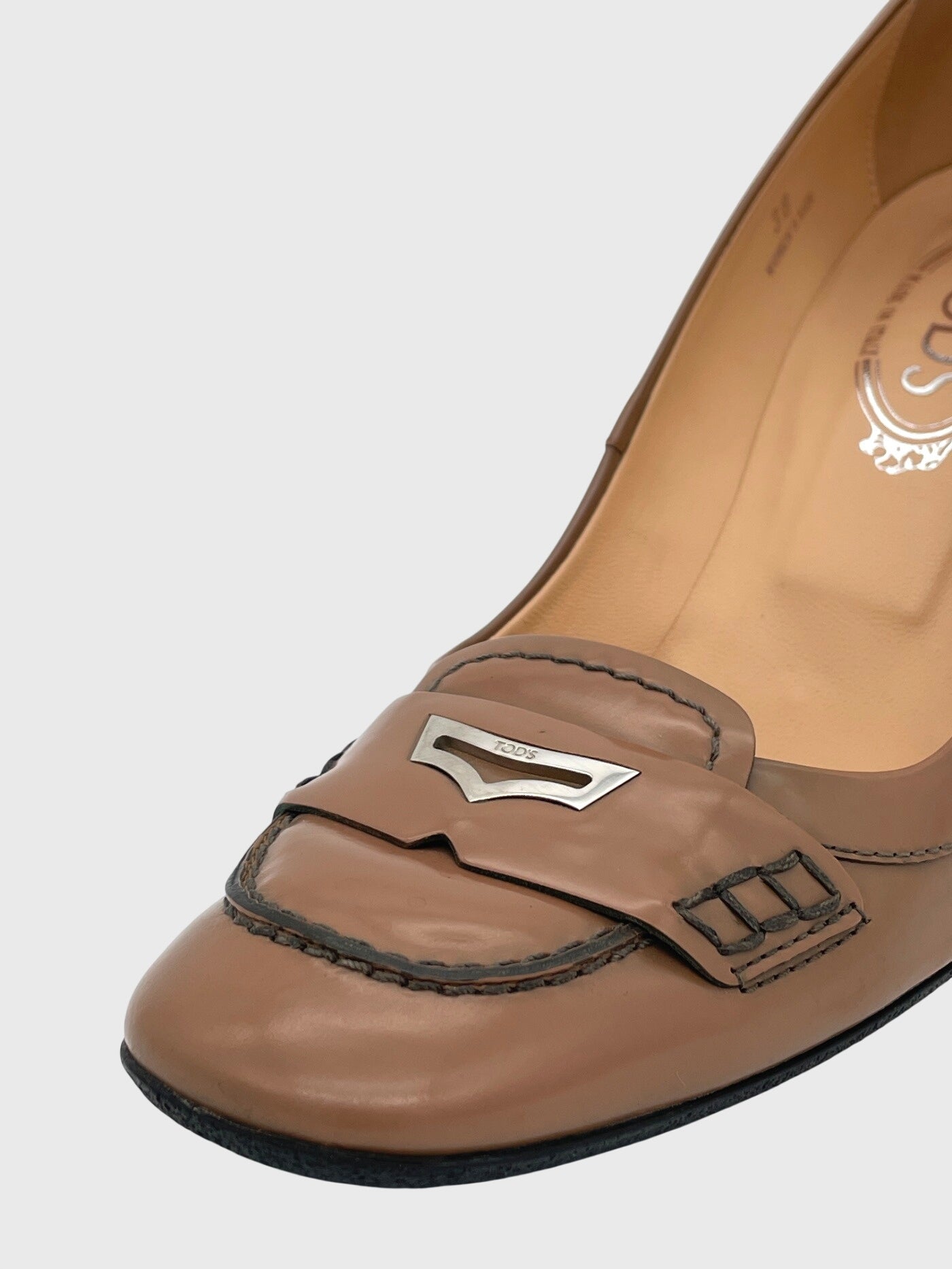 Tod's Leather Pump EU 38 Braun - Image 6
