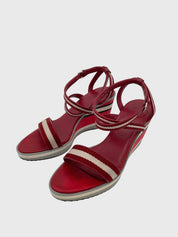 Bally Wedge Sandale mit Absatz EU 36.5 Rot