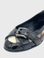Burberry Nova Check Buckle Ballerina EU 38 Mehrfarbig - Image 6