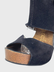 Pedro Garcia Suede Sandale mit Absatz EU 36 Schwarz - Image 6