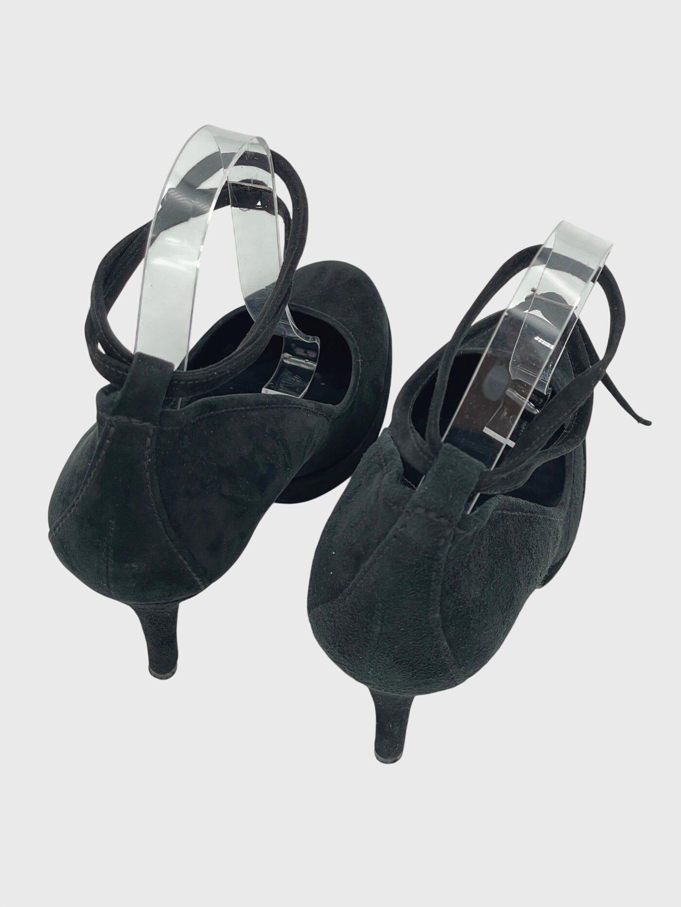 Pedro Garcia Suede Ankle Strap Plateau Pump EU 38 Schwarz