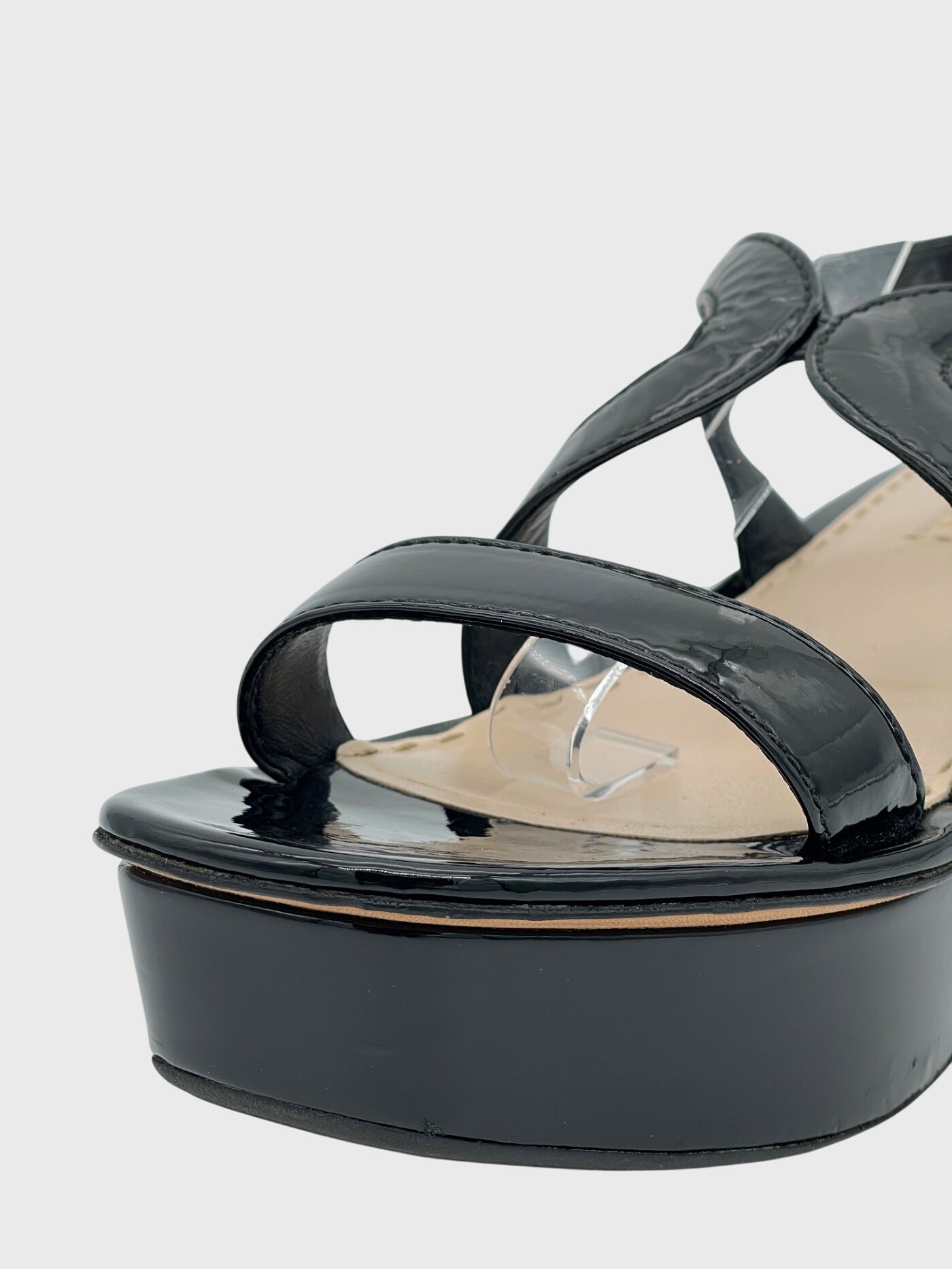 Prada Wedge Heels Sandale mit Absatz EU 41 Schwarz - Image 6