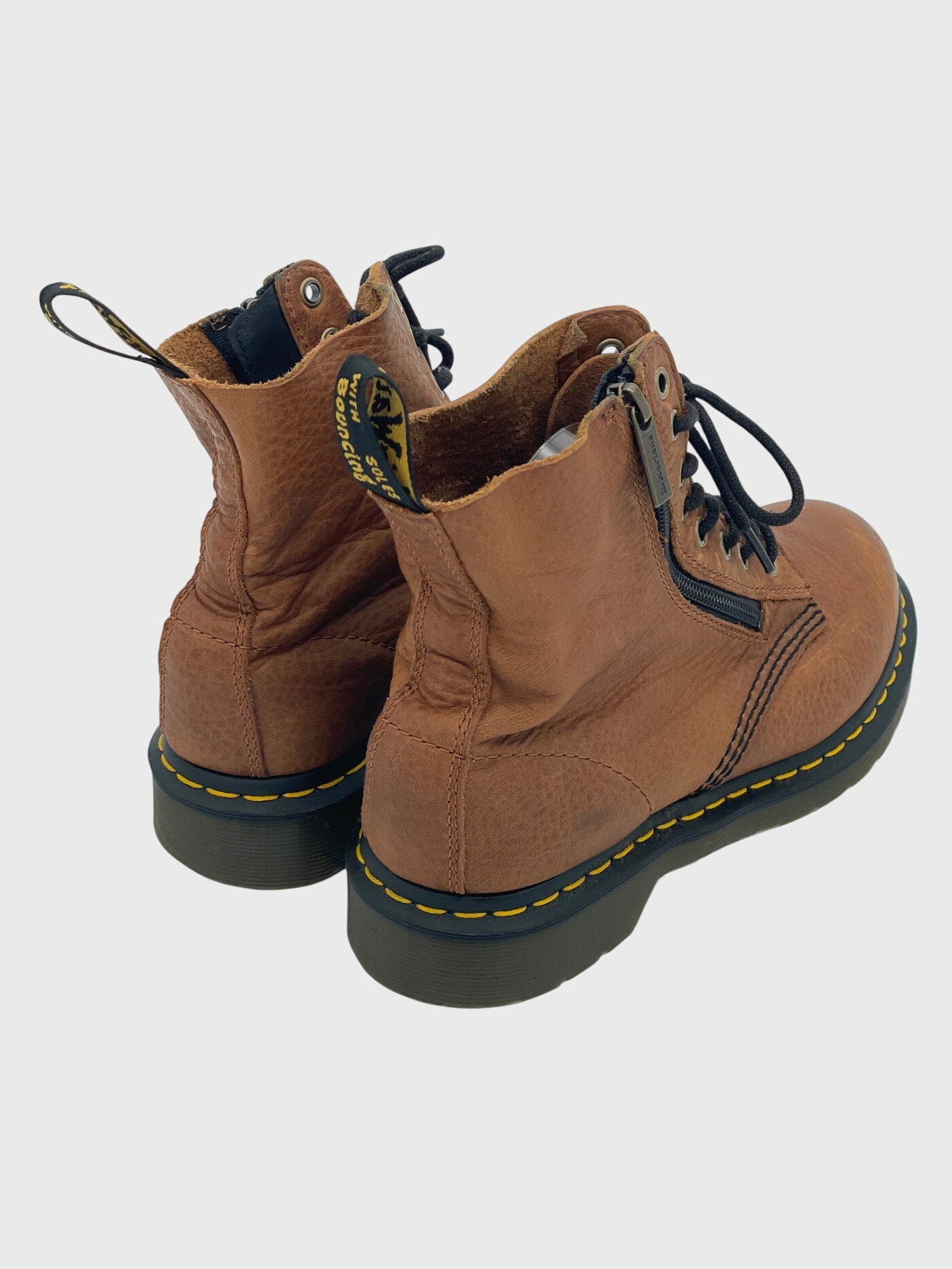 Dr. Martens Pascal w/Zip Combat Stiefel EU 39 Braun