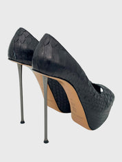 Gian Marco Lorenzi Peep-Toe Plateau Pump EU 37 Schwarz