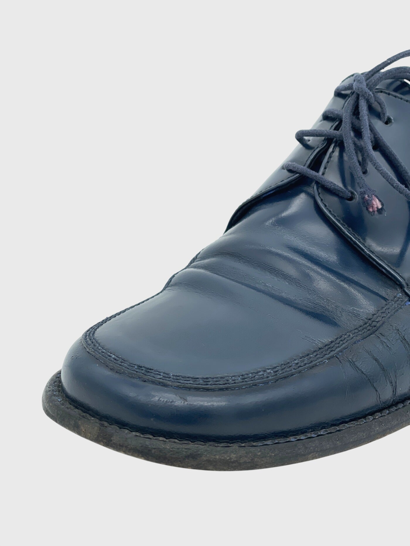 Prada Chunky Block Heel Oxford EU 38.5 Blau - Image 6