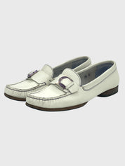 Salvatore Ferragamo Gancini Mokassin EU 36 Weiß