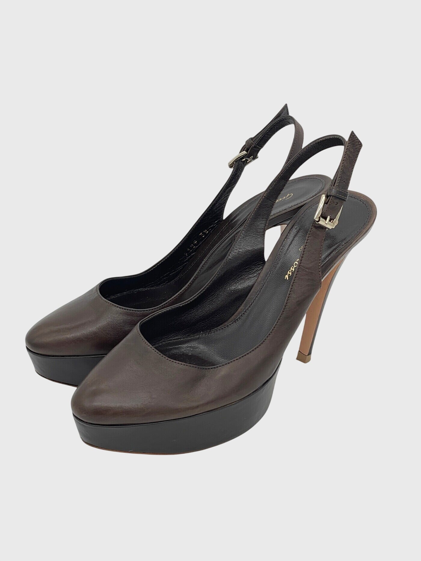 Gianvito Rossi Dasha Plateau Pump EU 38 Braun