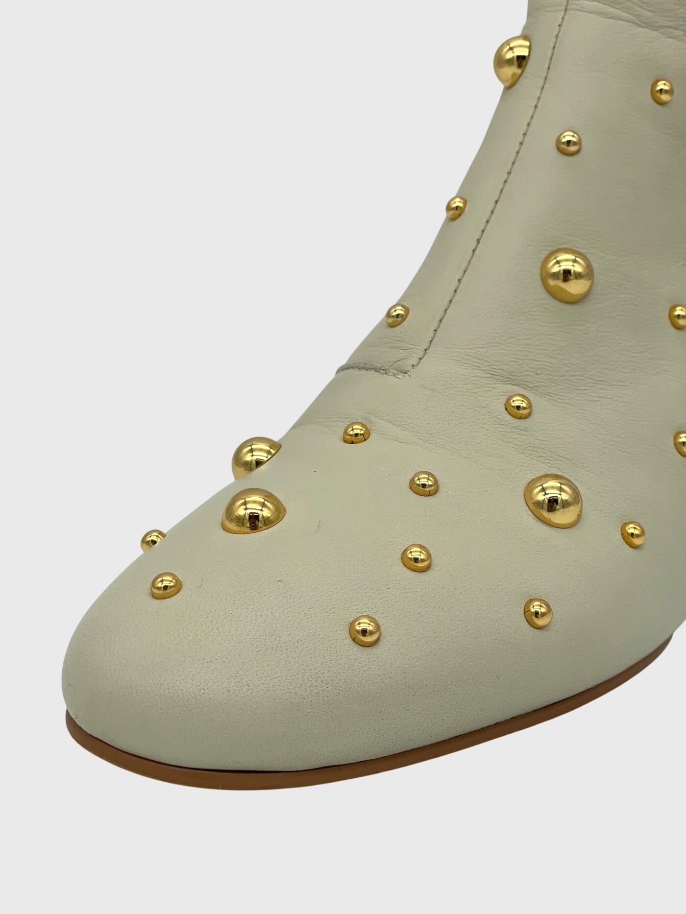 See by Chloe leather Ankle Boot EU 39.5 Beige - Image 6