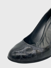 Stuart Weitzman Croc Pattern Pump EU 35 Schwarz - Image 6