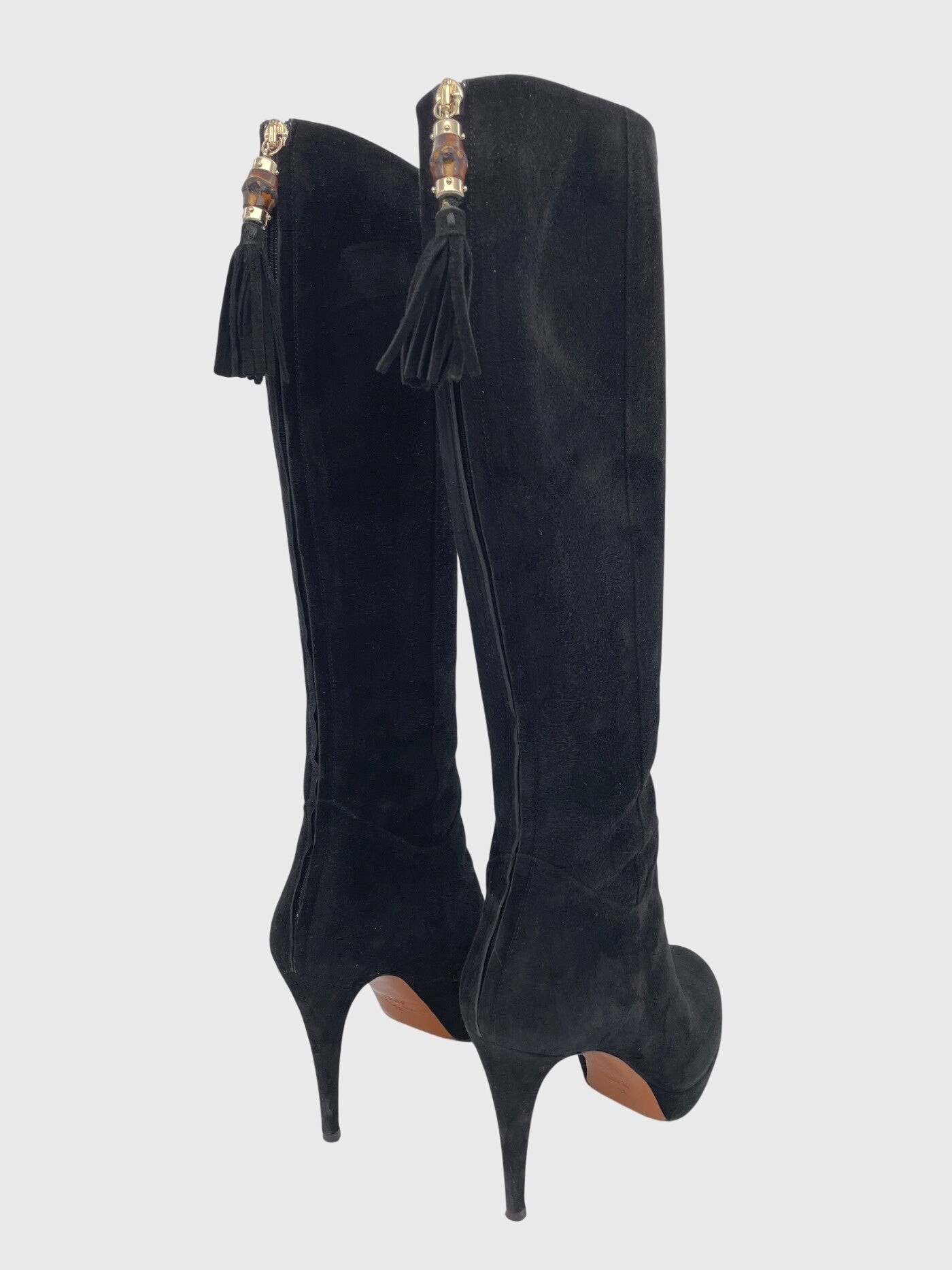 Gucci Bamboo Tassel Kniehoch EU 38 Schwarz
