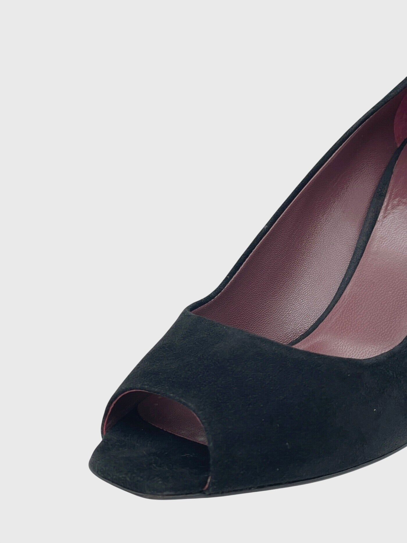 Miu Miu Peep-Toe Suede Pump EU 37 Schwarz - Image 6