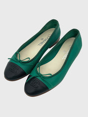 Chanel 1986 Ballerina EU 37.5 Grün