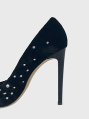 Giuseppe Zanotti Crystal Velvet Pump EU 40 Schwarz - Image 6