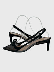 Valentino Garavani Red(V) Polka Dot Mesh Slingback EU 36 Schwarz