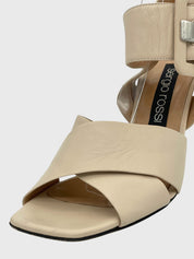 Sergio Rossi Leder Sandale mit Absatz EU 39 Beige - Image 6