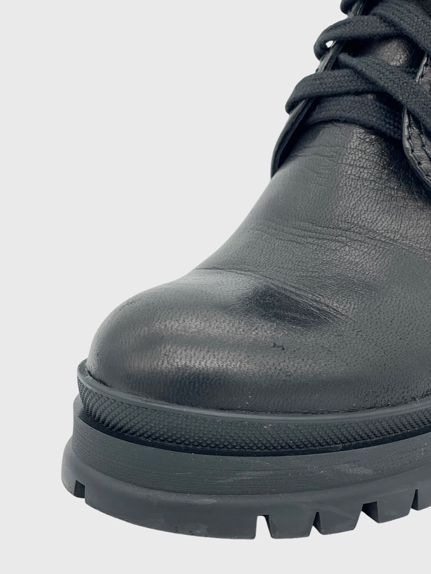Prada Block Heel Ankle Boot EU 38 Schwarz - Image 6