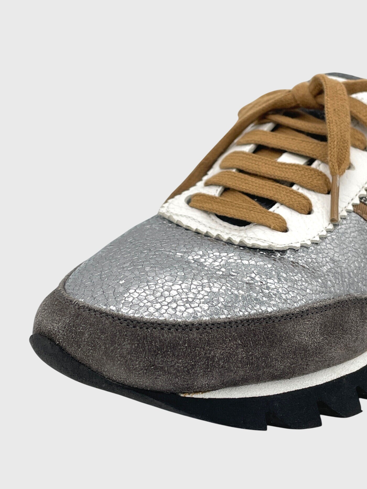 Brunello Cucinelli Monili Low Top Sneaker EU 39.5 Metallic - Image 6