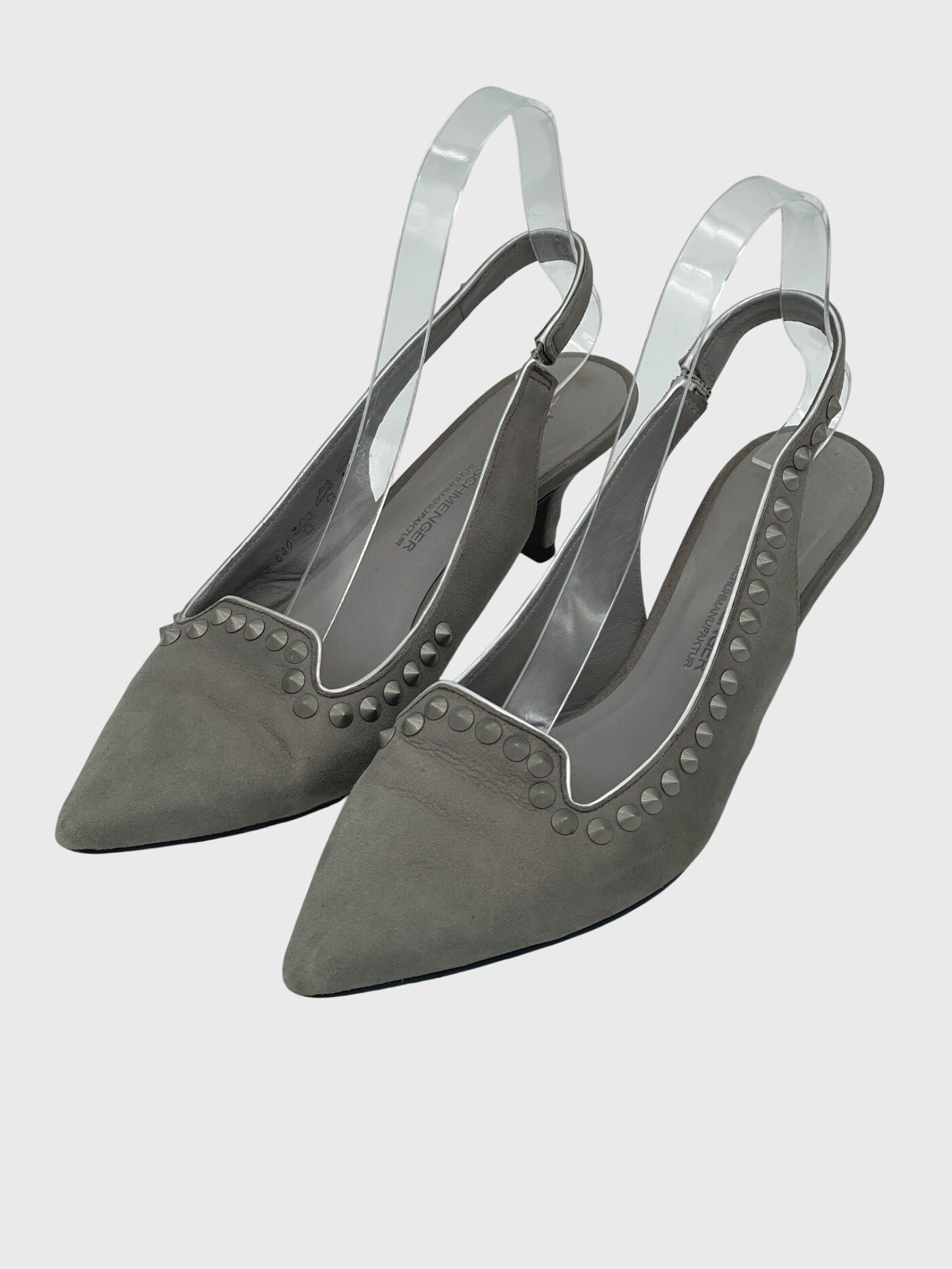 Kennel & Schmenger Studded Suede Slingback EU 37.5 Grau