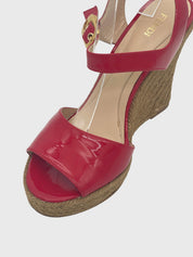 Fendi Espadrille Wedge Sandale mit Absatz EU 39 Rot - Image 6