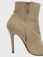 Ralph Lauren Collection Suede Stiletto Ankle Boot EU 38 Beige - Image 6