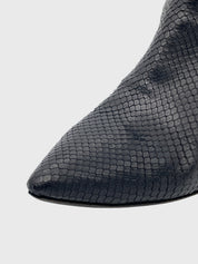 Rene Caovilla  Pointed-Toe Python-Embossed Stiefel EU 39.5 Schwarz - Image 6