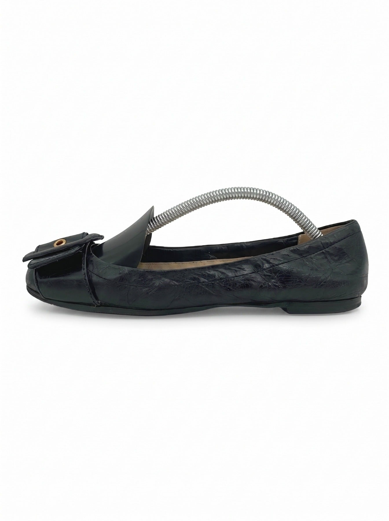 Prada Buckle Detail Loafer EU 36.5 Schwarz