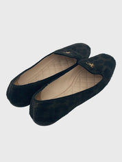 Prada Leopard Print Calf Hair Loafer EU 39.5 Schwarz