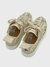 Chloé Lauren Lace Low Top Sneaker EU 36 Beige