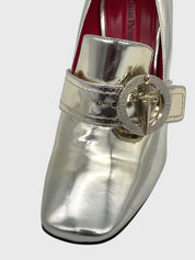 Cesare Paciotti Dagger Buckle Pump EU 39 Metallic - Image 6