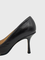 Jimmy Choo Cut-Out Pointed Toe Pump EU 37 Braun