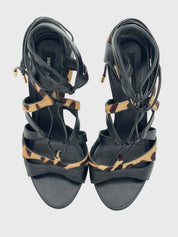 Dsquared2 Shoes Leopard Print Lace-Up Sandale mit Absatz EU 39 Mehrfarbig