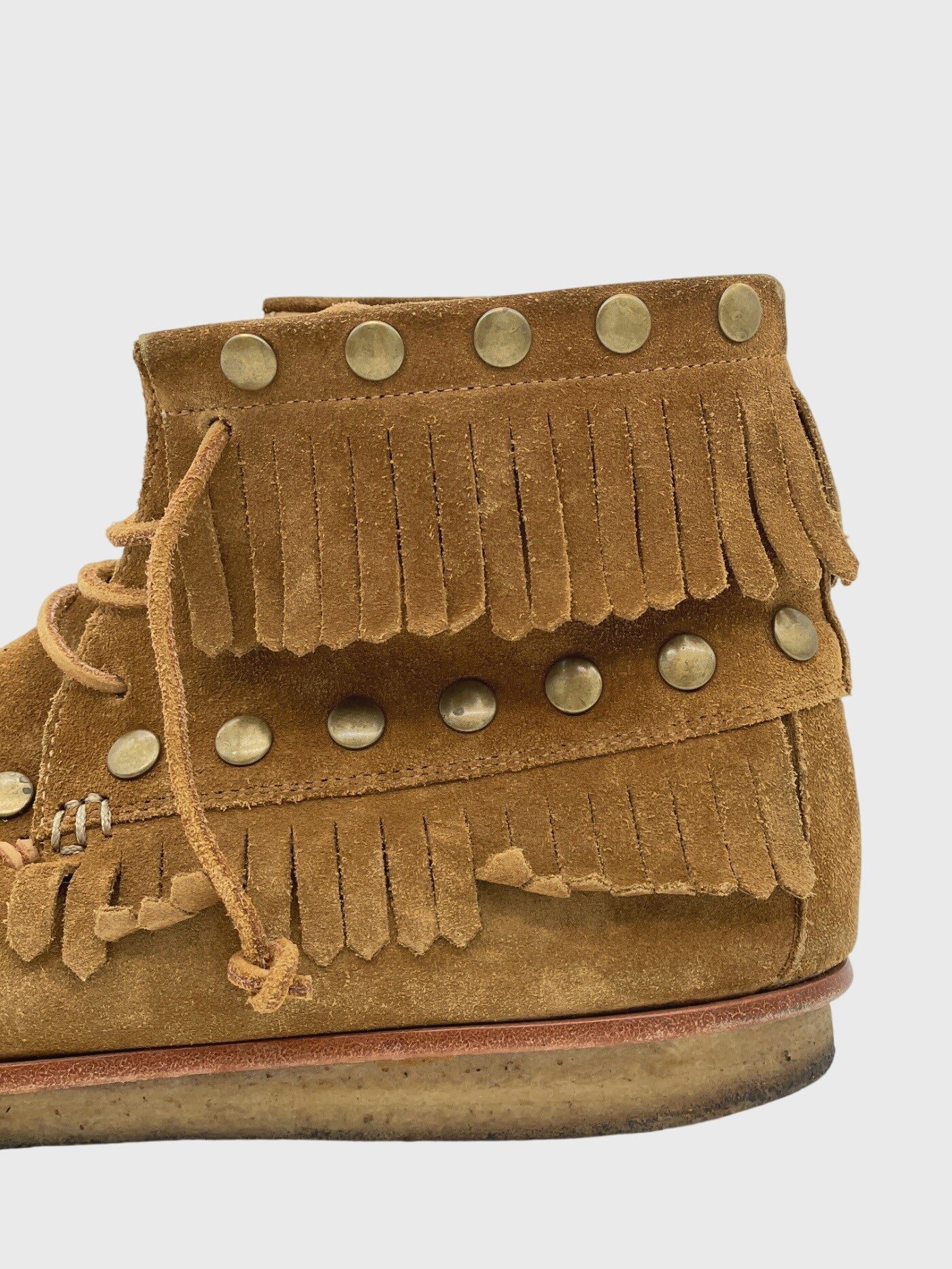 Giuseppe Zanotti Fringe Studs Ankle Boot EU 43 Braun