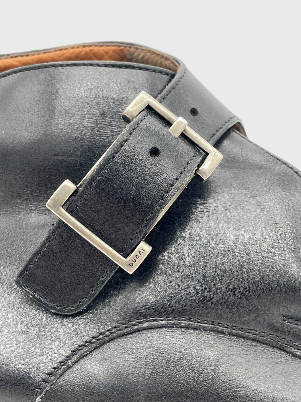 Gucci Monk Strap Ankle Boot EU 43 Schwarz