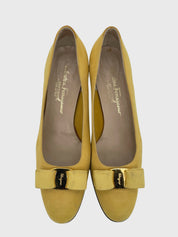 Salvatore Ferragamo Vara Pump EU 40.5 Gelb