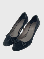 Bally Dolana Suede Bow Pump EU 39.5 Schwarz