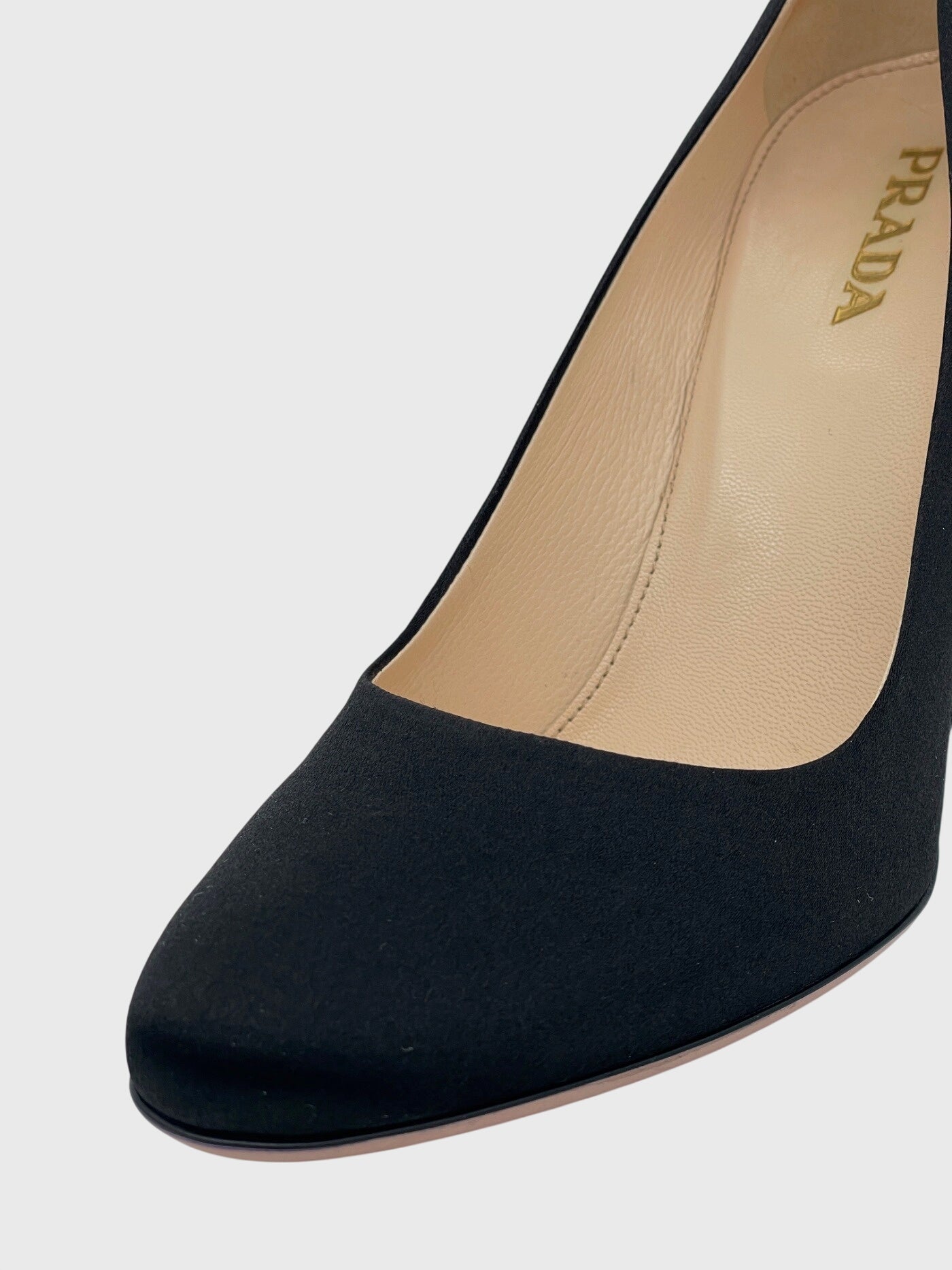 Prada Satin Pointed-Toe Pump EU 37 Schwarz - Image 7