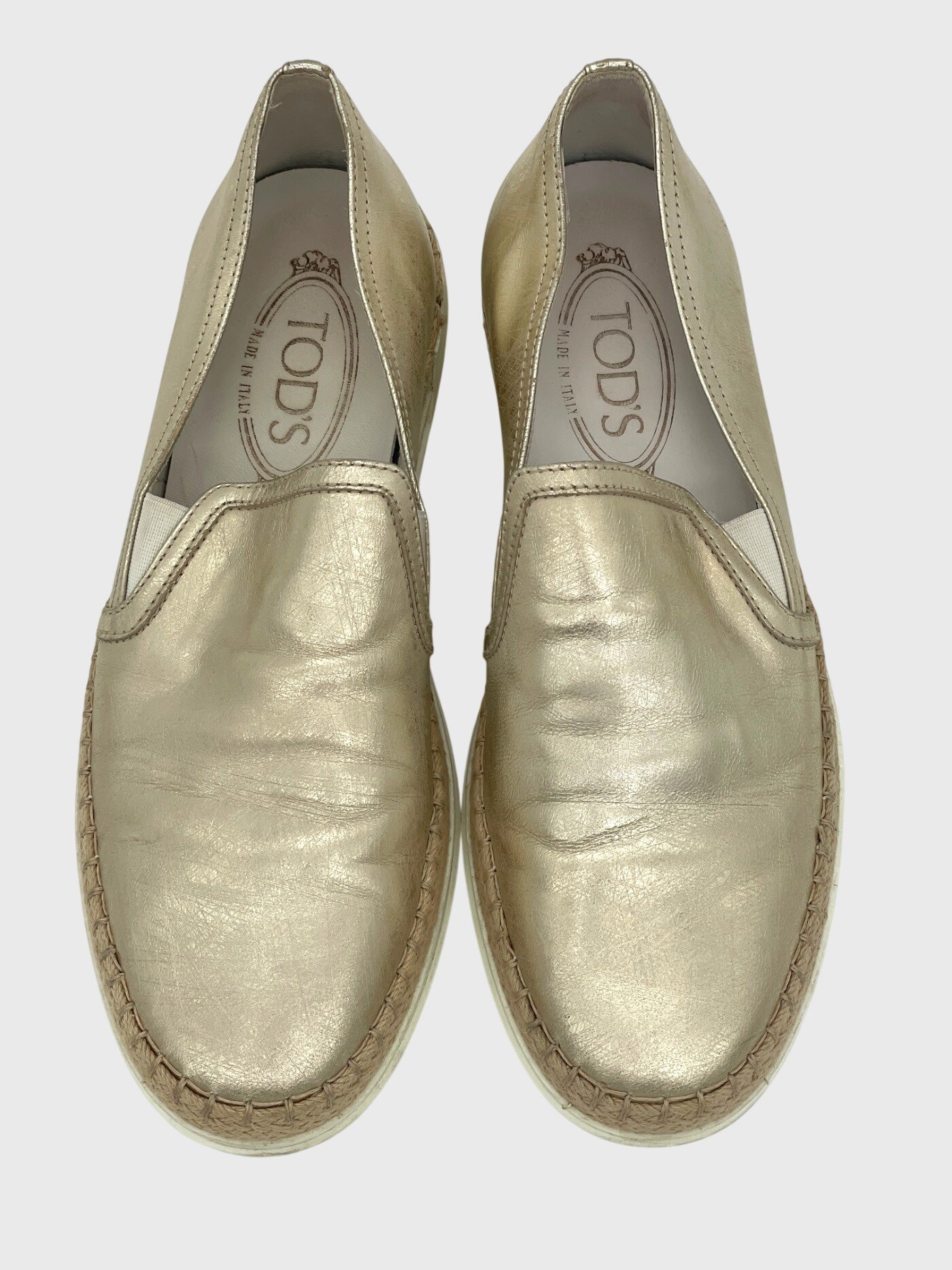 Tod's Espadrille Slip-on Slip-On Sneaker EU 38 Metallic