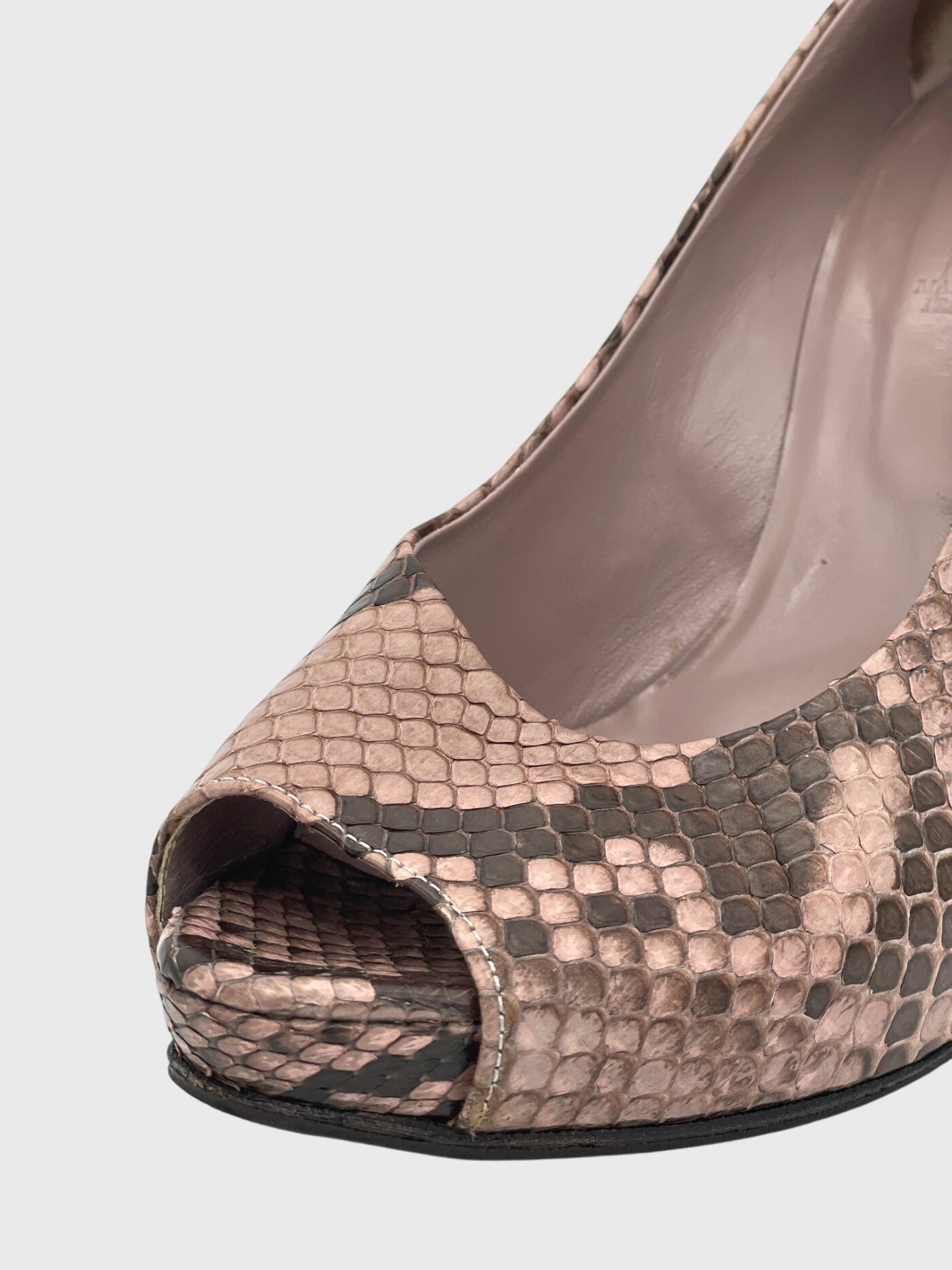 Bally Python Skin Peep-Toe Plateau Pump EU 40 Mehrfarbig - Image 7