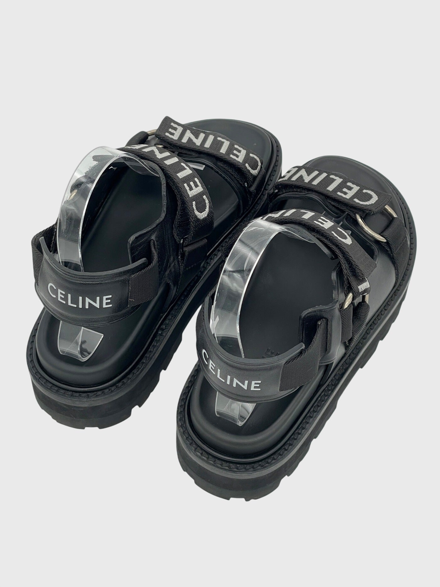 Celine Bulky Outdoor Flache Sandale EU 37 Schwarz