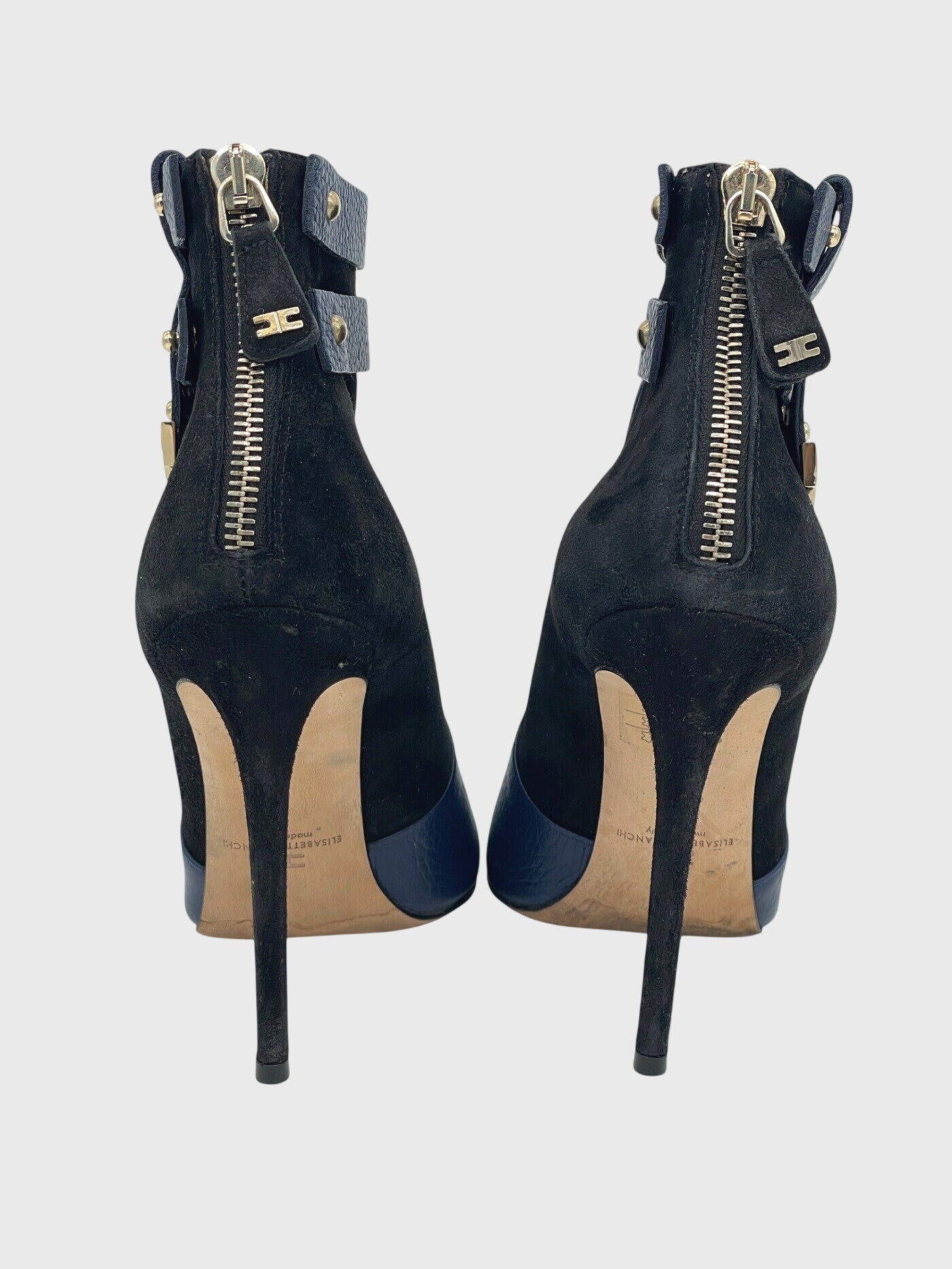 Elisabetta Franchi Bicolor Stiletto Ankle Boot EU 37 Mehrfarbig