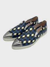 Miu Miu Metal Toe Harlequin Slip-On Sneaker EU 38 Mehrfarbig